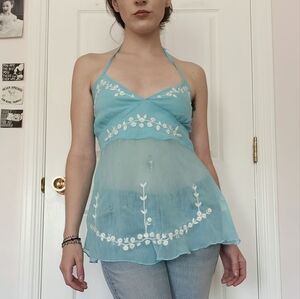 Sheer halter top